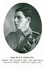Corporal Hubert Roulstone Clifford Currie