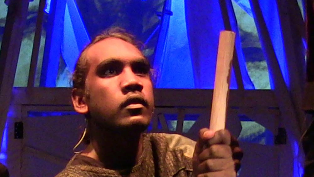 Student in Electra theatre performance
