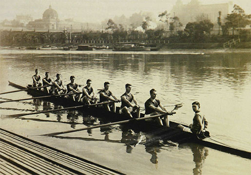 Wesley College rowing team